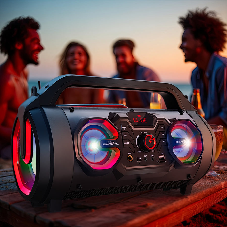 Audiocore bazooka bärbar högtalare, bluetooth 5.0, FM-radio, mikrokort, SDIPX4, 2000mAh, AC875