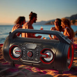 Audiocore bazooka bärbar högtalare, bluetooth 5.0, FM-radio, mikrokort, SDIPX4, 2000mAh, AC875