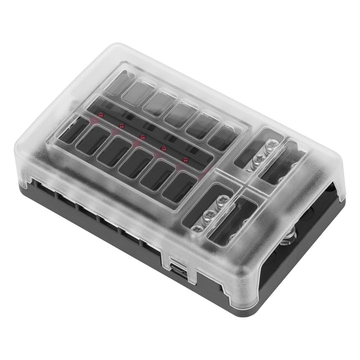 FB-12 säkringsbox med negativ skena och LED