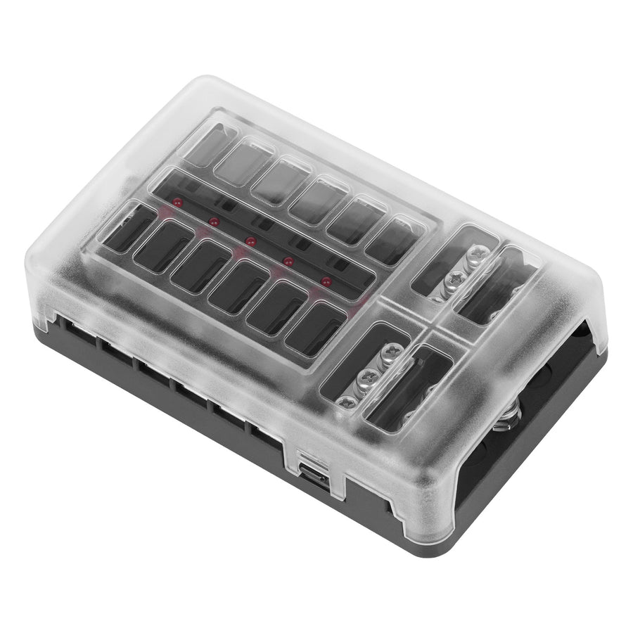 FB-12 säkringsbox med negativ skena och LED