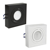 Maclean spot -takarmatur, för ljuskällor MR16 / GU10, vit, 94x94x32mm, fyrkantig, alu, MCE464 W