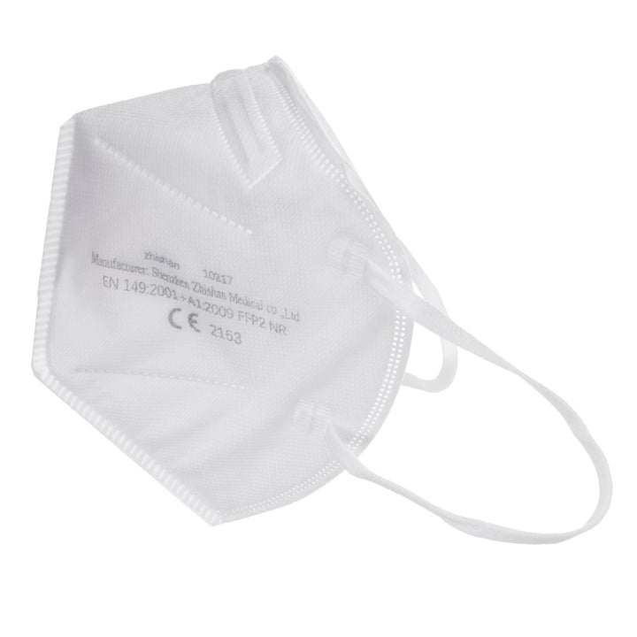 Uppsättning med 50 vita FFP2-filtermasker