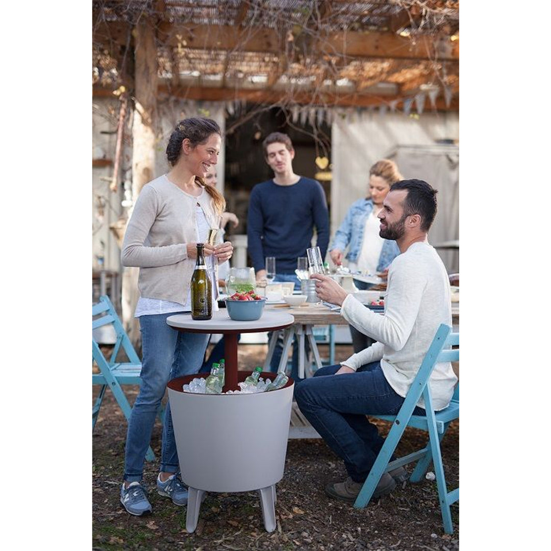 Trädgårdsbar Keter Cool Bar 3in1 Bord, bar och kyl gräddbrun