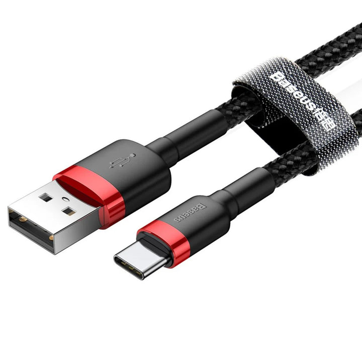 USB A-kontakt - USB-C-kontakt 1m CATKLF-B91 Röd+Svart Baseus-kabel