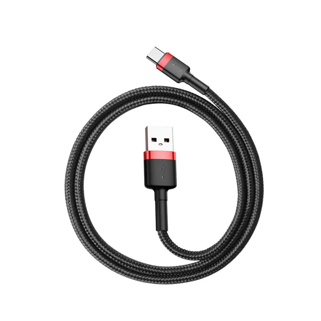 USB A-kontakt - USB-C-kontakt 1m CATKLF-B91 Röd+Svart Baseus-kabel