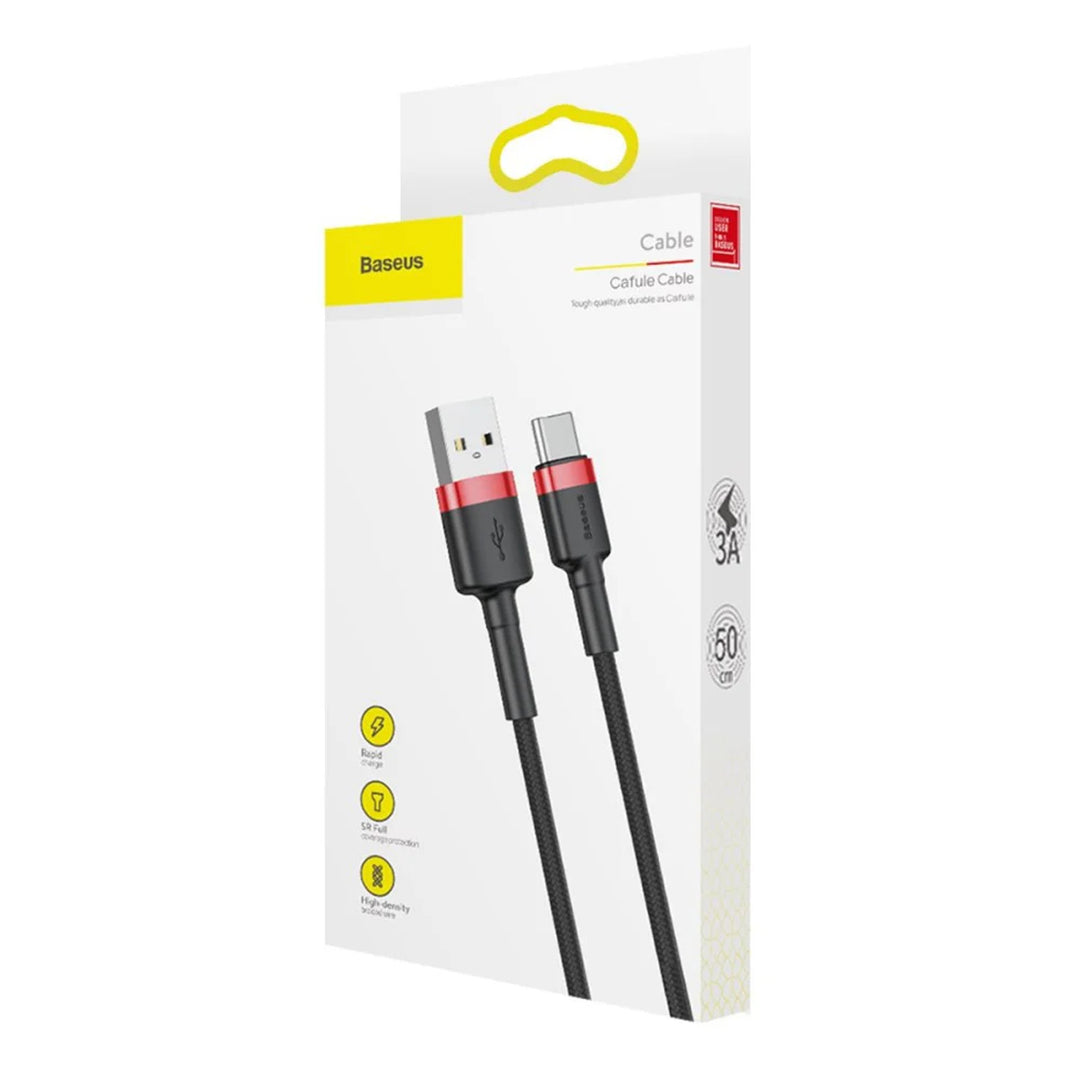USB A-kontakt - USB-C-kontakt 1m CATKLF-B91 Röd+Svart Baseus-kabel