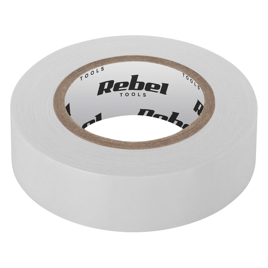 REBEL isolerande självhäftande tejp (0,13 mm x 19 mm x 10 yd) vit