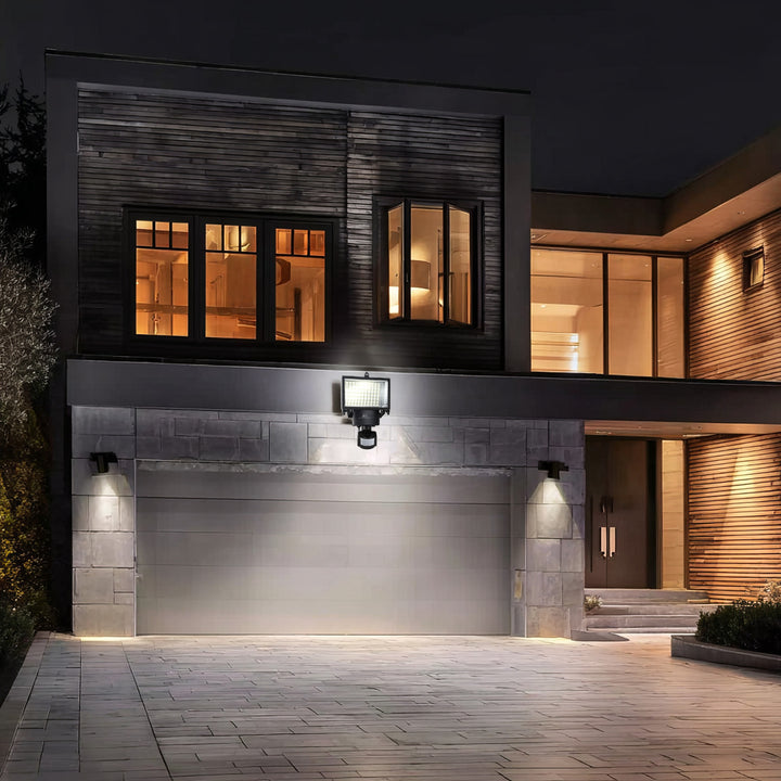 Maclean MCE442 Solar LED-Lampa Med Rörelsesensor Strålkastare Solar Vägglampa Skymning Sensor Solar Ljus IP44 6W 360 Lumen 6000K