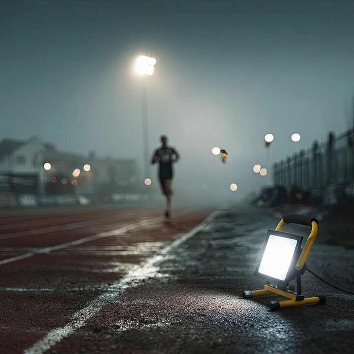 Maclean MCE652 Golvstativ För LED-Strålkastare Arbetsbelysning Stativ Strålkastarstativ Roterbart Stål (För MCE550 / MCE650)