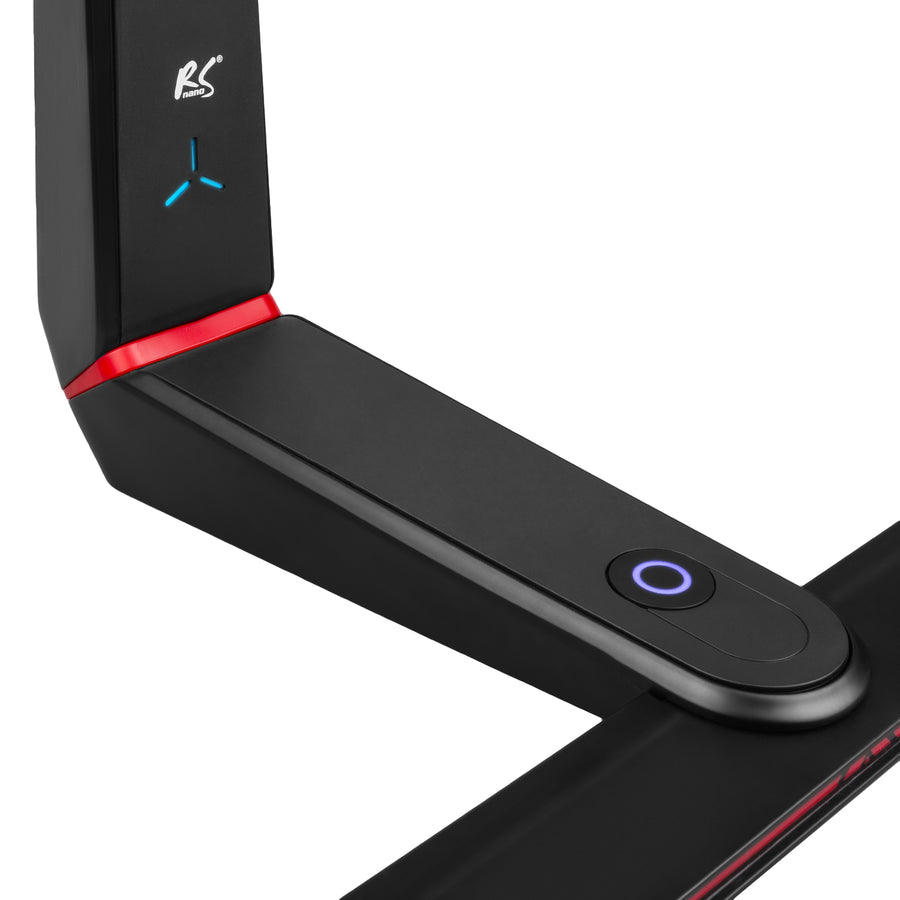 NanoRS RS167 Gamingmonitorstativ Höjdjusterbart RGB LED 32-55" Max. VESA 400x400 Max. 40kg