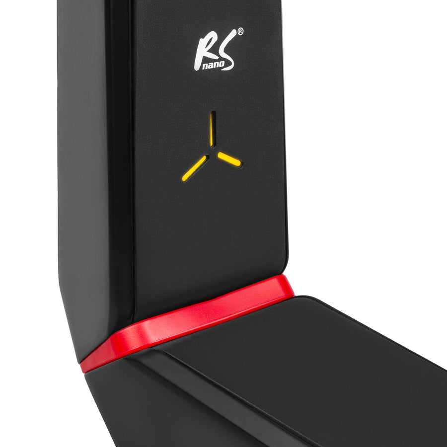 NanoRS RS167 Gamingmonitorstativ Höjdjusterbart RGB LED 32-55" Max. VESA 400x400 Max. 40kg