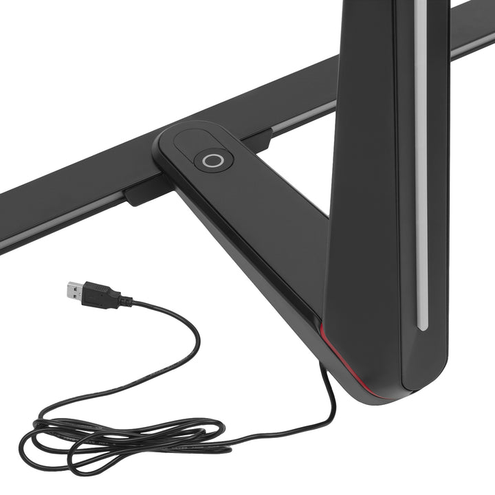 NanoRS RS167 Gamingmonitorstativ Höjdjusterbart RGB LED 32-55" Max. VESA 400x400 Max. 40kg