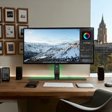 NanoRS RS167 Gamingmonitorstativ Höjdjusterbart RGB LED 32-55" Max. VESA 400x400 Max. 40kg