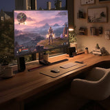 NanoRS RS167 Gamingmonitorstativ Höjdjusterbart RGB LED 32-55" Max. VESA 400x400 Max. 40kg