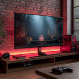 NanoRS RS167 Gamingmonitorstativ Höjdjusterbart RGB LED 32-55" Max. VESA 400x400 Max. 40kg