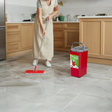Green Blue GB870 MaxiClean Platt Moppset Med 2 i 1 Rengöringshink 5,7L Moppset Golvtorkare Mopp Rengöringssystem Renare 360° Roterande Mopphuvud