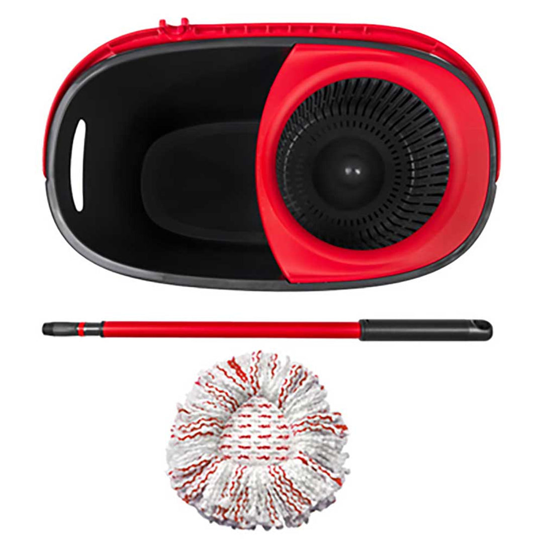 Vileda Turbo Deep Clean roterande mopp-set med skaft och hink