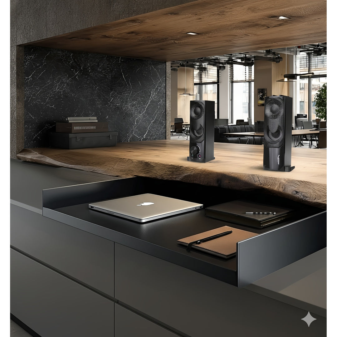 Audiocore AC955 2 i 1 2.0 PC-Högtalare Med Soundbar-Funktion RGB-Bakgrundsbelysning Stereohögtalare 2x3W RMS AUX 3,5 mm USB-Driven