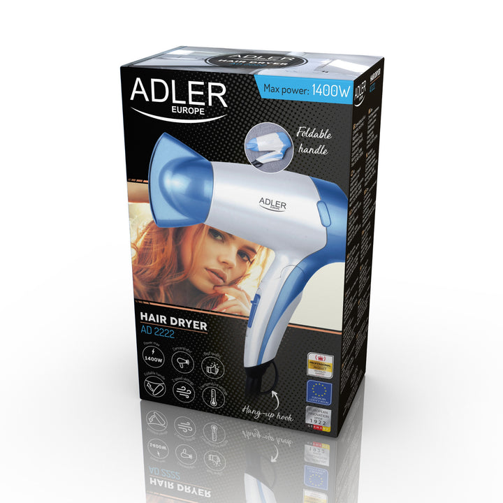 Hårtork 1200W Adler AD 2222 Vikbart handtag