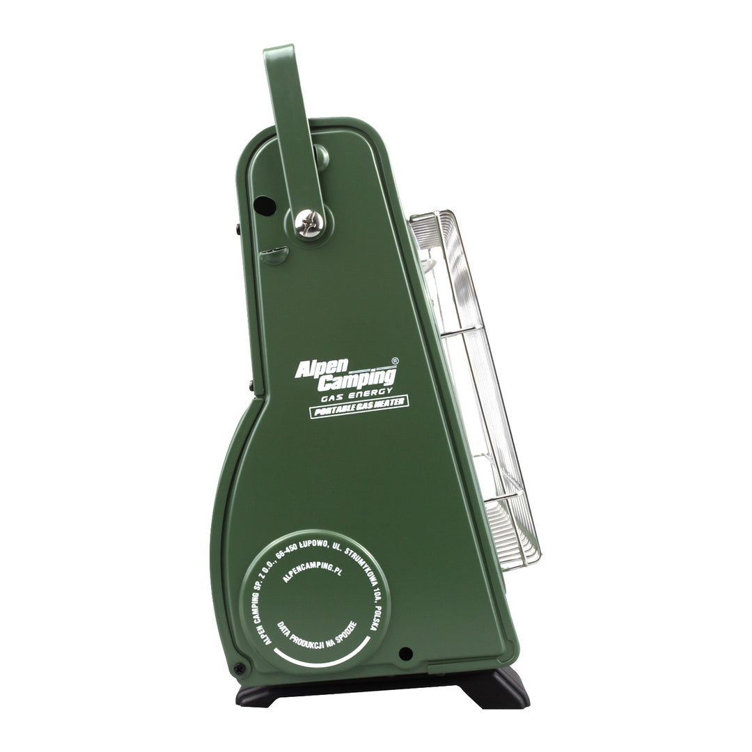 Alpen Camping IK1100 2 i 1 Gasugn Med Matlagningsfunktion Portabel Gasolvärmare Campingspis Gasspis Gasförbrukning 108 g/h Piezotändning