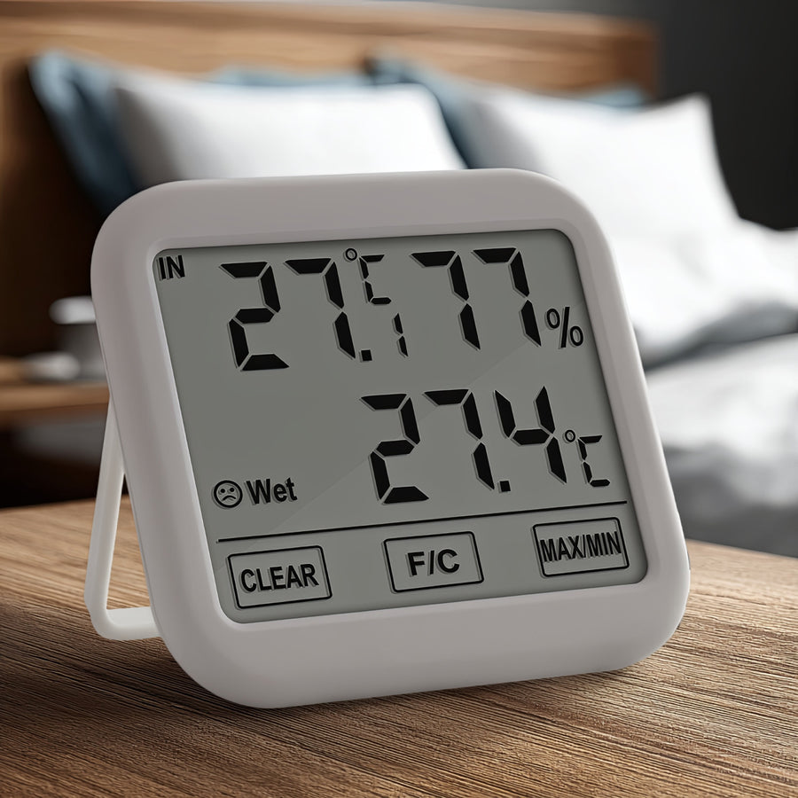 Green Blue GB381 Väderstation Med Extern Sond 1,5 m Kabellängd Bekväm Display Termometer Hygrometer Luftfuktighetsmätning Inomhus Och Utomhus