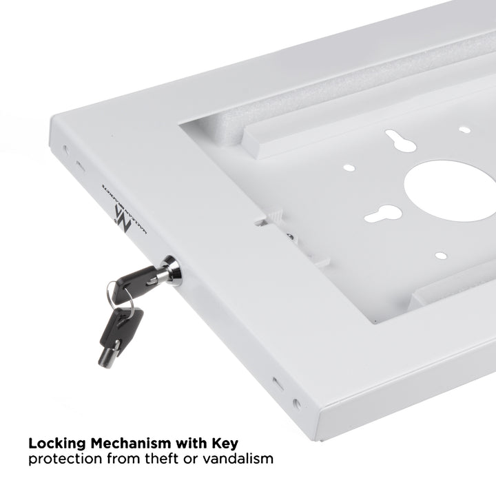 Maclean Reklamfäste för surfplatta, väggfäste med lås, 9,7"-11", iPad/iPad Air/iPad Pro, Samsung Galaxy Tab A/Tab A7/Tab S6 Lite, MC-474W