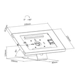 Maclean Advertising Tablet Holder, vägg-/kontorsfäste med lås, 9,7"-11", iPad/iPad Air/iPad Pro, Samsung Galaxy Tab A/Tab A7/Tab S6 Lite, MC-475W