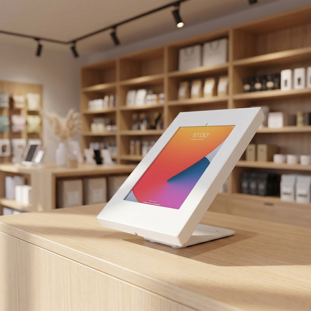 Maclean Advertising Tablet Holder, vägg-/kontorsfäste med lås, 9,7"-11", iPad/iPad Air/iPad Pro, Samsung Galaxy Tab A/Tab A7/Tab S6 Lite, MC-475W