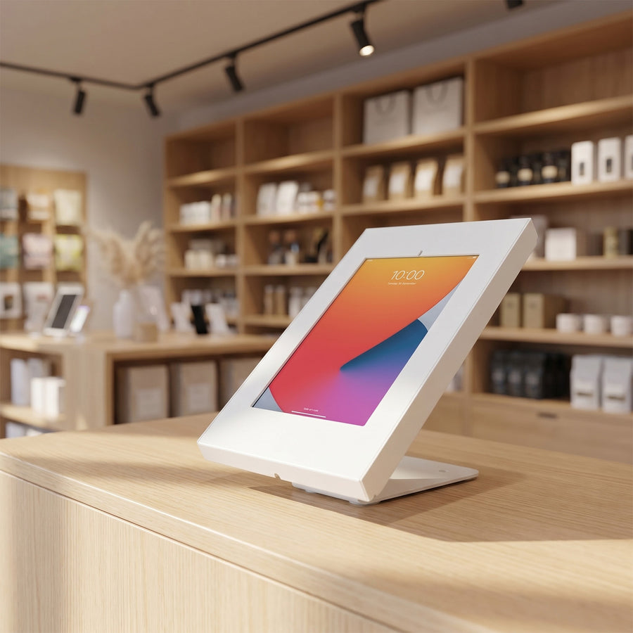 Maclean Advertising Tablet Holder, vägg-/kontorsfäste med lås, 9,7"-11", iPad/iPad Air/iPad Pro, Samsung Galaxy Tab A/Tab A7/Tab S6 Lite, MC-475W