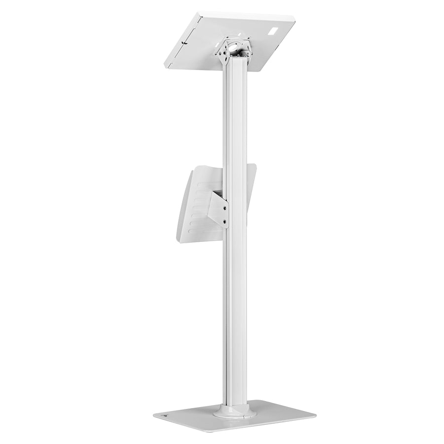 Maclean reklamställ för surfplattor, golvmontering med låsanordning, 9,7"-11", iPad/iPad Air/iPad Pro, Samsung Galaxy Tab A/Tab A7/Tab S6 Lite, MC-476W