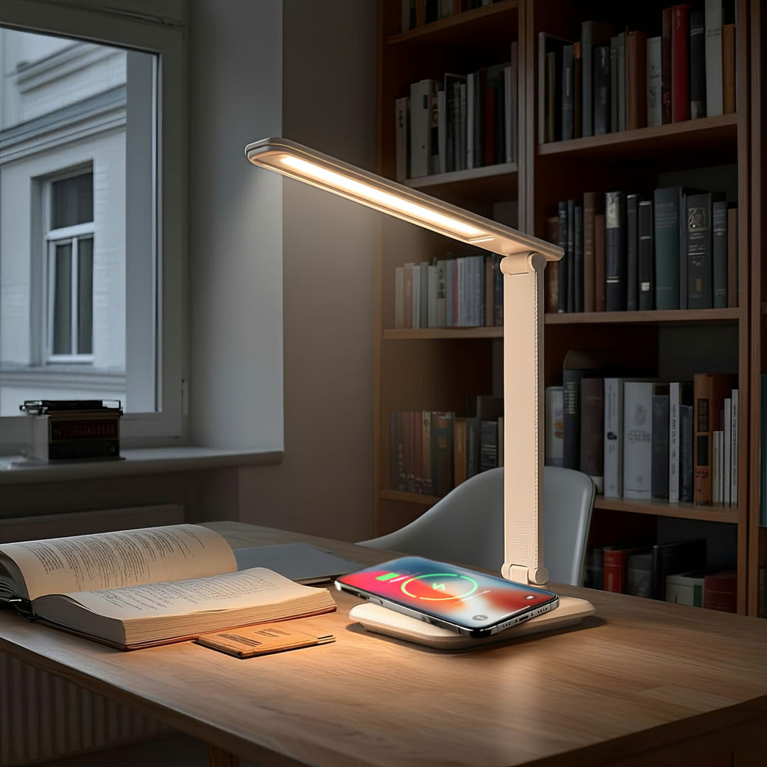 Maclean MCE616 W Dimbar LED Skrivbordslampa 9W Med Induktion Qi-Laddare