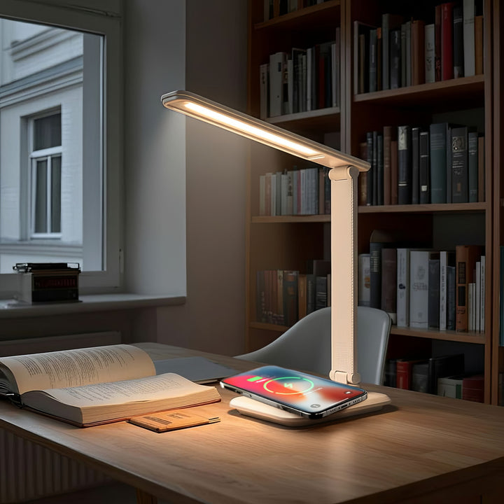 Maclean MCE616 W Dimbar LED Skrivbordslampa 9W Med Induktion Qi-Laddare