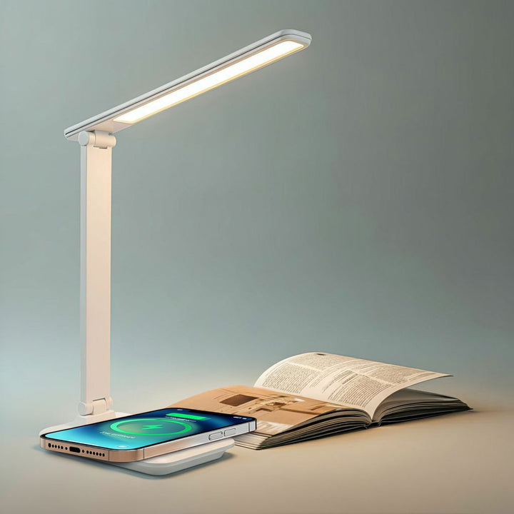 Maclean MCE616 W Dimbar LED Skrivbordslampa 9W Med Induktion Qi-Laddare