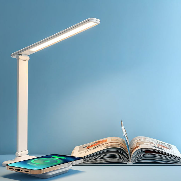 Maclean MCE616 W Dimbar LED Skrivbordslampa 9W Med Induktion Qi-Laddare