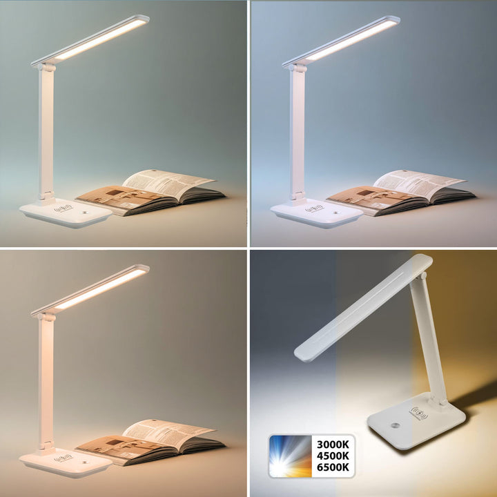 Maclean MCE616 W Dimbar LED Skrivbordslampa 9W Med Induktion Qi-Laddare