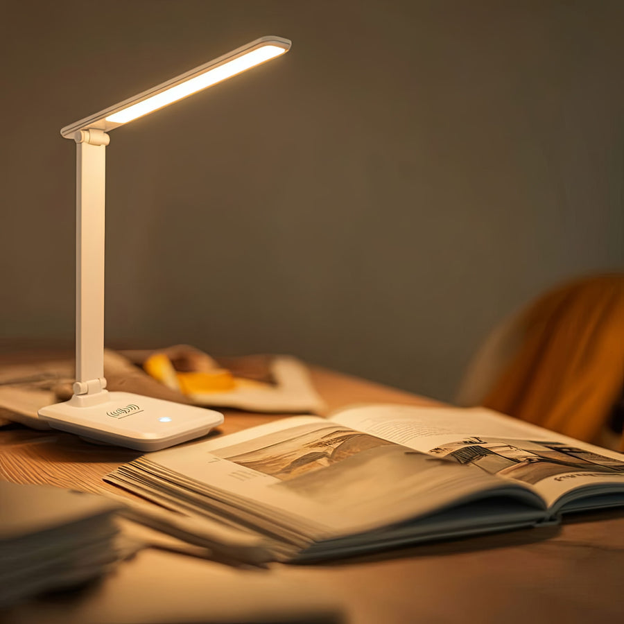 Maclean MCE616 W Dimbar LED Skrivbordslampa 9W Med Induktion Qi-Laddare