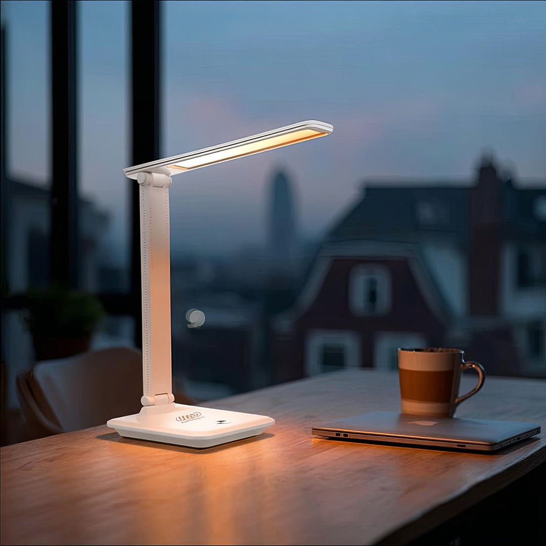 Maclean MCE616 W Dimbar LED Skrivbordslampa 9W Med Induktion Qi-Laddare