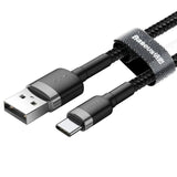 USB - USB-C-kabel 3m Baseus Cafule CATKLF-UG1 Quick Charge 2A-kabel för snabbladdning