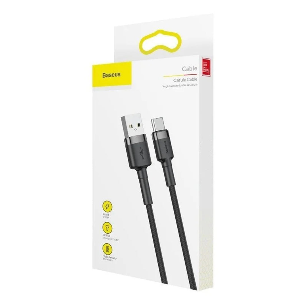 USB - USB-C-kabel 3m Baseus Cafule CATKLF-UG1 Quick Charge 2A-kabel för snabbladdning