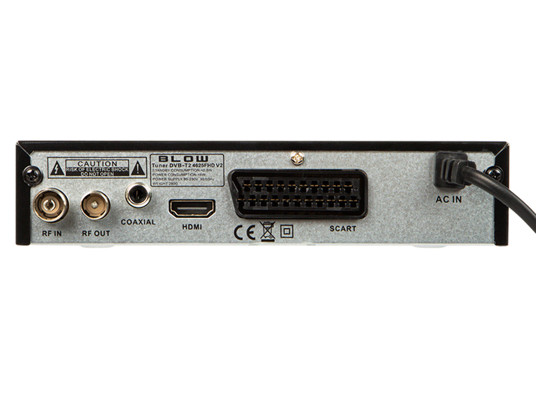 DVB-T/T2 4625FHD H.265 Blow tuner idealisk för mottagning av DVB T2-signaler