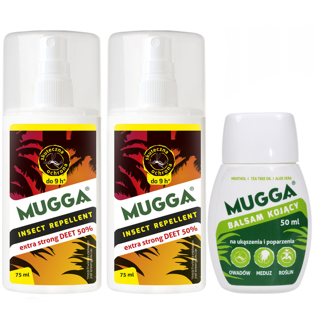 Mugga set 2x Mugga Spray 50% 75ml + Mugga lugnande lotion 50ml