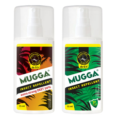 Set 2X MUGGA 50% + 9,5% DEET Family myggmedel