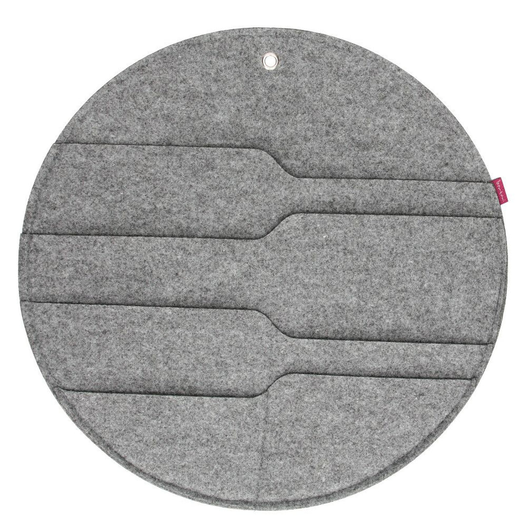 Bertoni väggorganisatör i filt Circle XL diameter 45 cm - grå, 4 fickor