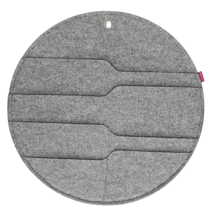 Bertoni väggorganisatör i filt Circle XL diameter 45 cm - grå, 4 fickor