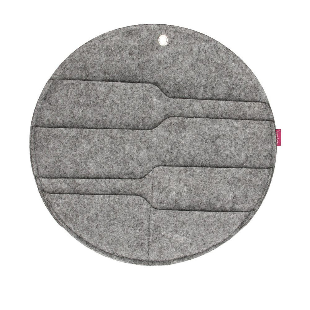 Bertoni väggorganisatör i filt Circle L diameter 35 cm - grå, 4 fickor