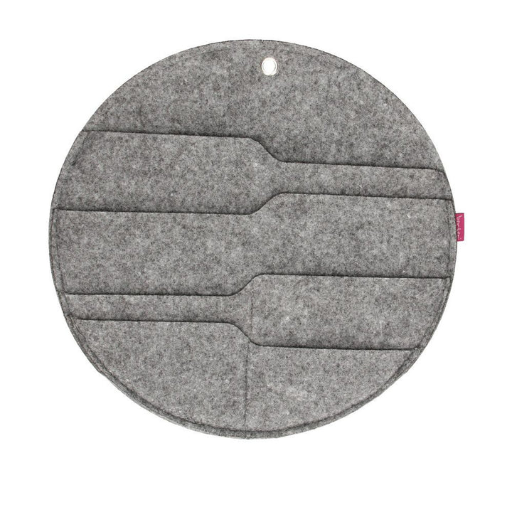 Bertoni väggorganisatör i filt Circle L diameter 35 cm - grå, 4 fickor