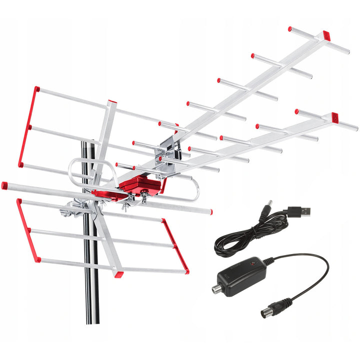 Riktad TV-antenn DVB-T MUX 8 + 5 V usb-adapter