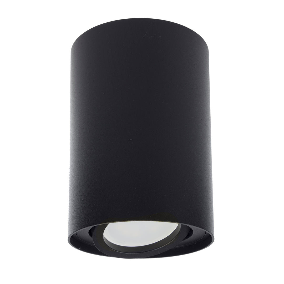 Maclean Round Plafond Black MCE422 B + LED-lampa GU10 5W 4000K