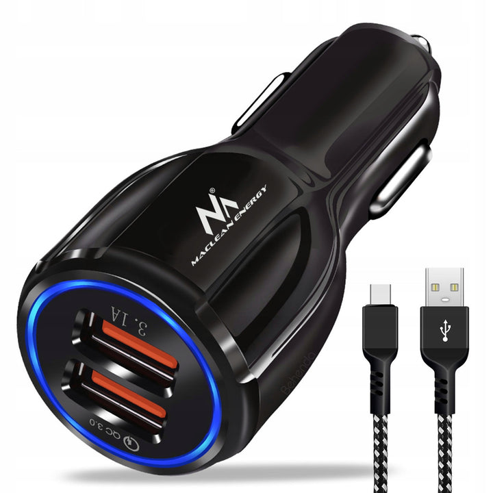 Maclean Energy 6100 mA USB-bilsladdare + kabel