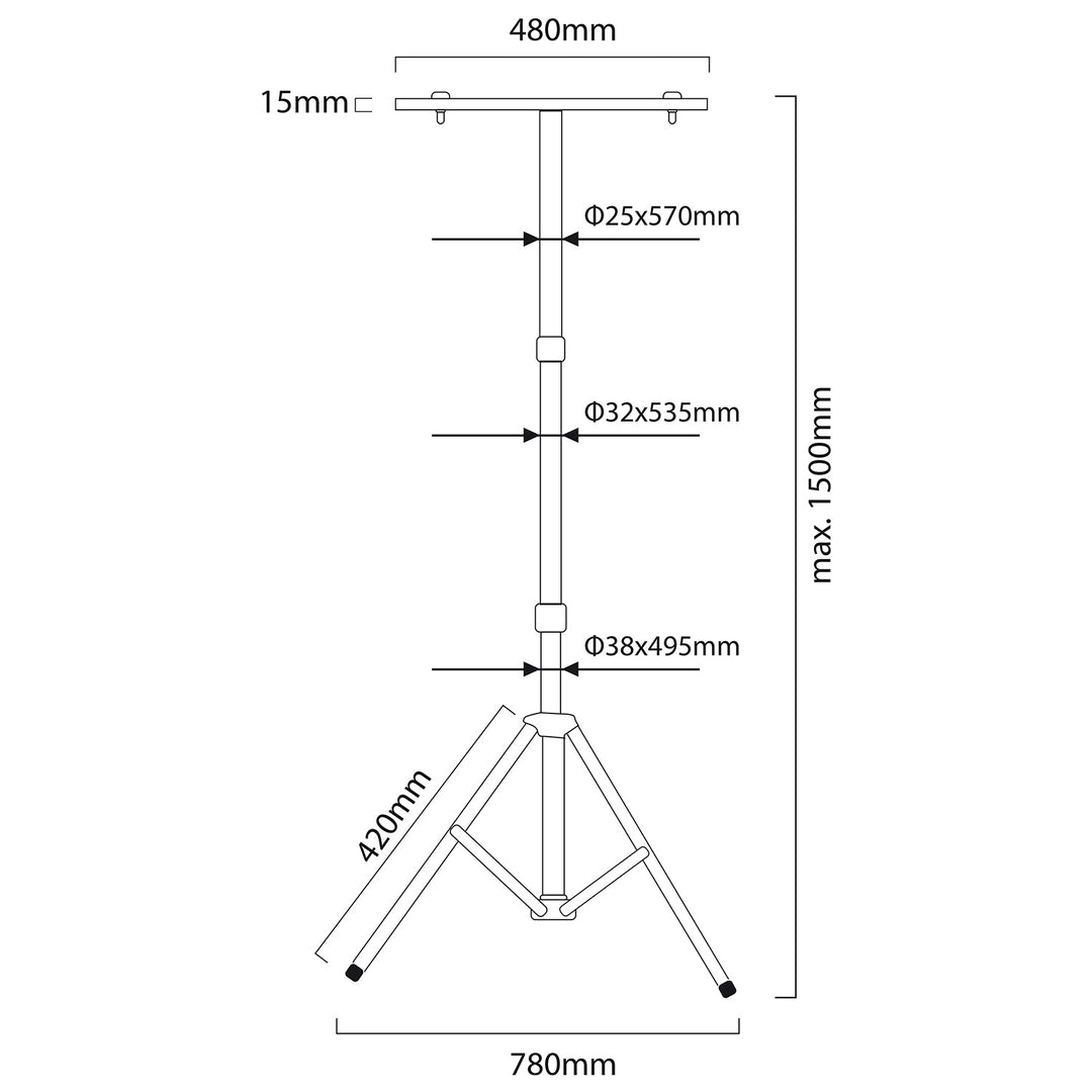 2x Halogen strålkastare MCE550 vit 4000 lm + stativ MCE583